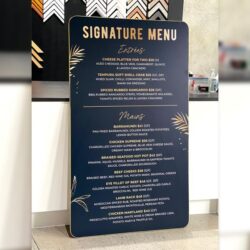 menu signage